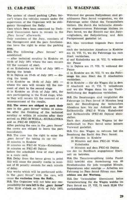 Rajd Polski - 1971r.